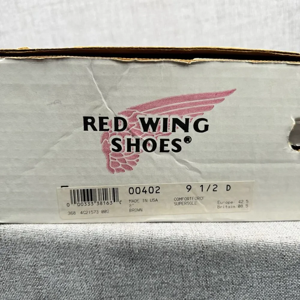 Red Wing Boots Men's 9.5 D 402 Supersole Leather Work